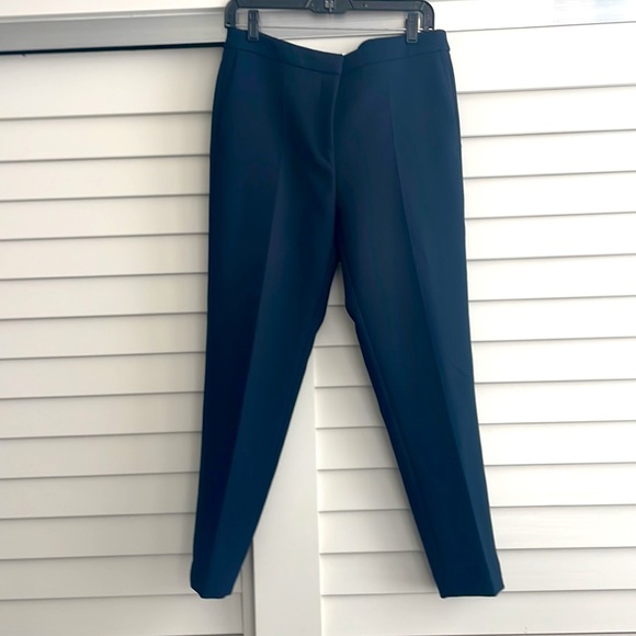 SANDRO navy straight classic ankle pants size 40 - Picture 2 of 7